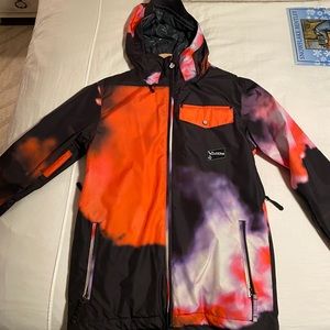 Volcom ski/snowboard jacket.. black pink and red